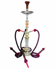 KM 3 Hose Trimetal Hookah 34"