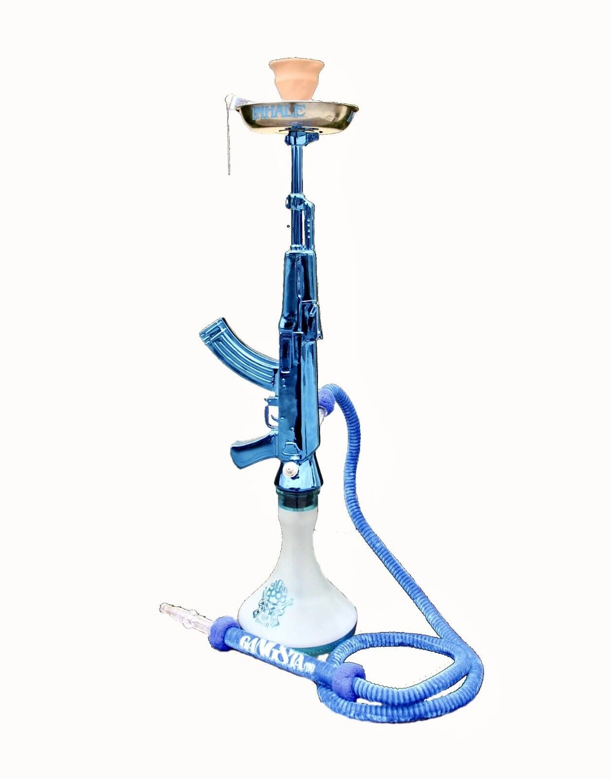 AK-47 Gun Hookah Blue