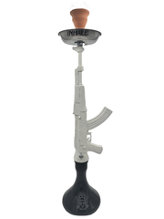 AK-47 Gun Hookah White