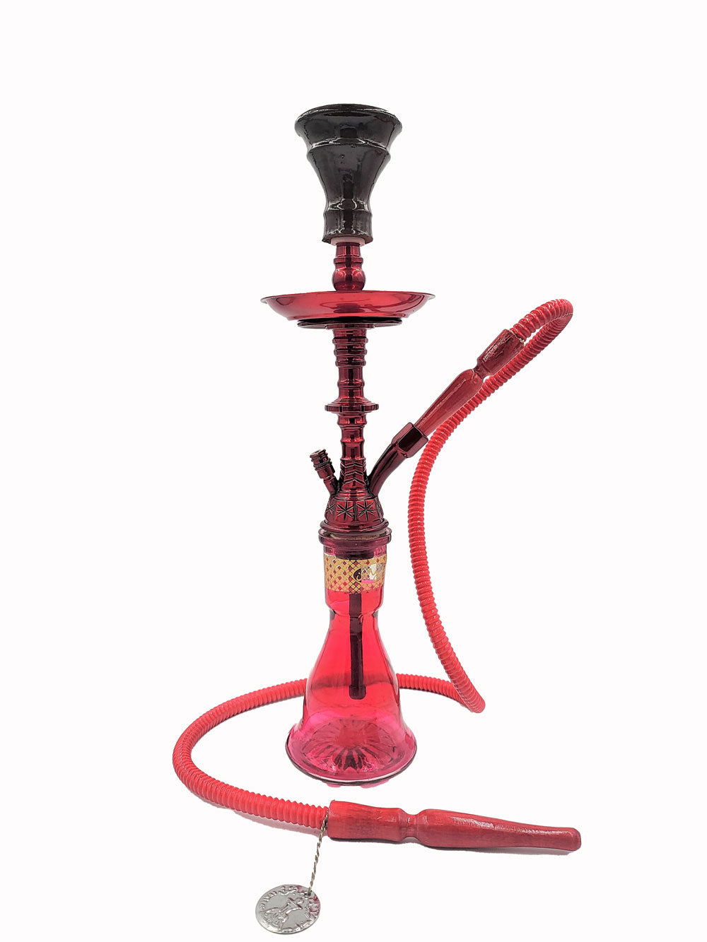 Khalil Mamoon Hookah Mini Beast Bell Red 23"