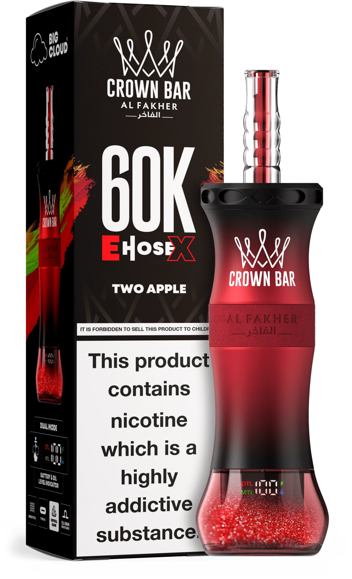 Al Fakher Crown Bar 60K E-Hose Al Fakher Crown Bar 60K E-Hose