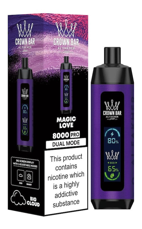 Al Fakher Crown Bar 8000 Pro Dual - Magic Love