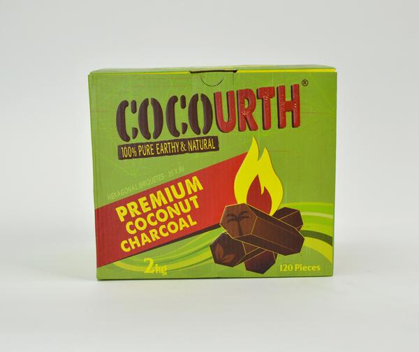 CocoUrth Hexagonal Hookah Charcoals 120 pieces