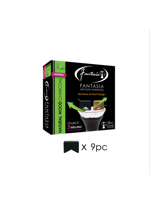 Fantasia Hookah Charcoal Natural Wood