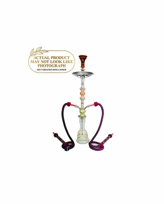 KM 2 Hose Trimetal Hookah 34"