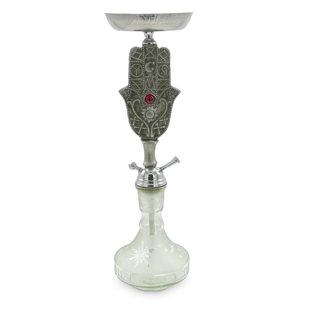 Inhale Khamsa Hand of Fatima Hookah with Case - TheHookah.com