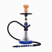 BYO Chika Hookah 19" blue stem clear base matching hose