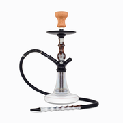 BYO Chika Hookah 19"white stem clear base matching hose