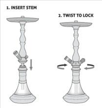 BYO Nebula Hookah 18" Click Connect hookah illustration 