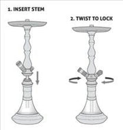 BYO Kosmos Hookah 33" click connect hookah illustration 