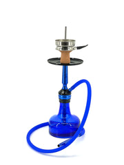 D Hookah Spiral 20" Blue Stem Hose and Base