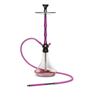 BYO Galaxy Hookah 32" purple stem matching clear base and hose