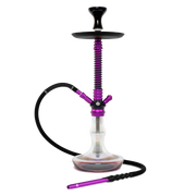 BYO Vantage Hookah 24" purple spring stem matching clear base and hose