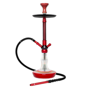 BYO Vantage Hookah 24" red spring stem matching clear base and hose