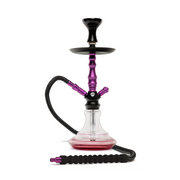 BYO Aura Hookah 18" Purple stem with matching clear base