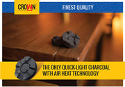 Crown Quick-Light Hookah Charcoal Roll - TheHookah.com