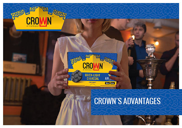 Crown Quick-Light Hookah Charcoal Roll - TheHookah.com