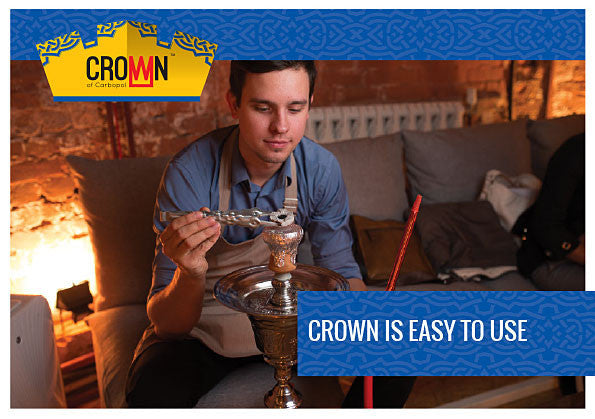 Crown Quick-Light Hookah Charcoal Roll - TheHookah.com