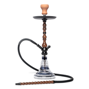 BYO Midori Hookah 24" black wood stem matching base and wood handle hose