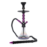 BYO Nebula Hookah BYO Nebula Hookah 18 inch with Purple Stem matching bowl and clear base