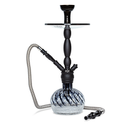 Amira Aftershock Hookah 19" black stem red bowl base and hose