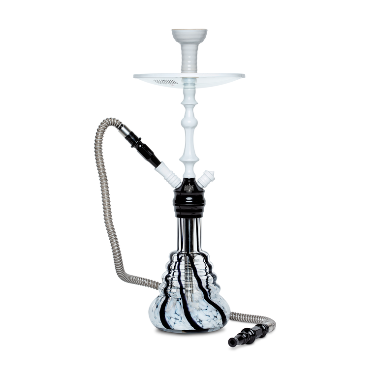 Amira Volcano Hookah 21" white black