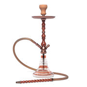 BYO Midori Hookah 24" coffee wood stem matching base and wood handle hose