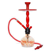 Amira Aftershock Hookah 19" red stem red bowl base and hose