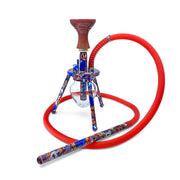 BYO Spider Hookah 12" rainbow design matching handle hose