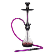 BYO Spirex Hookah 22" purple stem matching clear base and hose