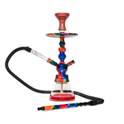 BYO Toker Hookah 18" psychedelic colors orange blue red design matching hose handle 