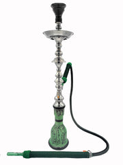  Khalil Mamoon Shareef Green 35 inch stainless stel stem with green and black arabic writing base