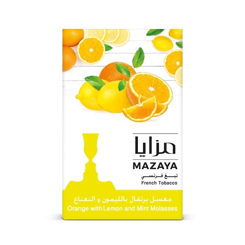 Mazaya Shisha Tobacco 50g - Orange with Lemon and Mint
