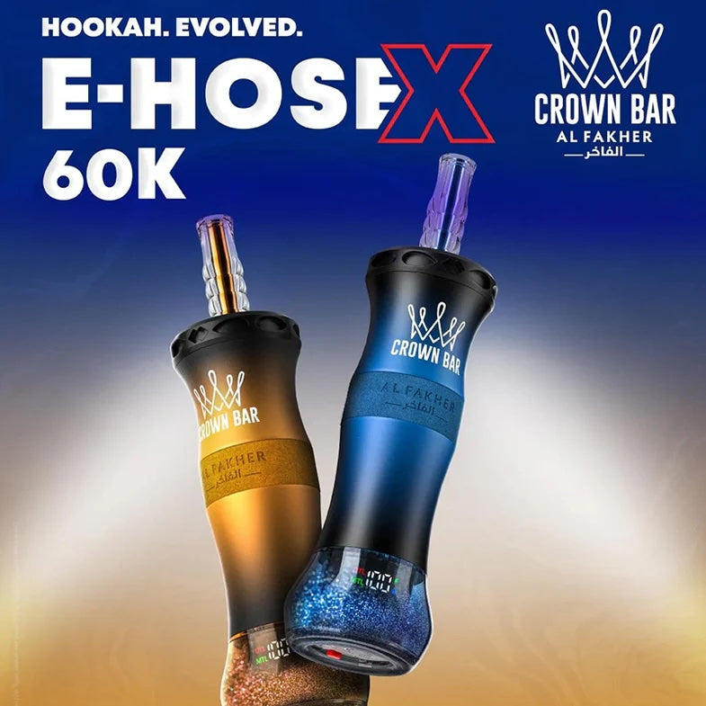 Al Fakher Crown Bar 60K E-Hose - TheHookah.com Al Fakher Crown Bar 60K E-Hose - TheHookah.com