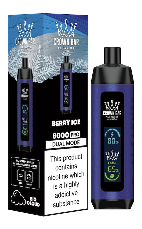 Chrome Bar Vape Al Fakher Crown Bar 8000 Pro Dual Mode Vitamin Vape - Best Vitamin Vape Chrome Bar Vape Al Fakher Crown Bar 8000 Pro Dual Mode Vitamin Vape - Best Vitamin Vape