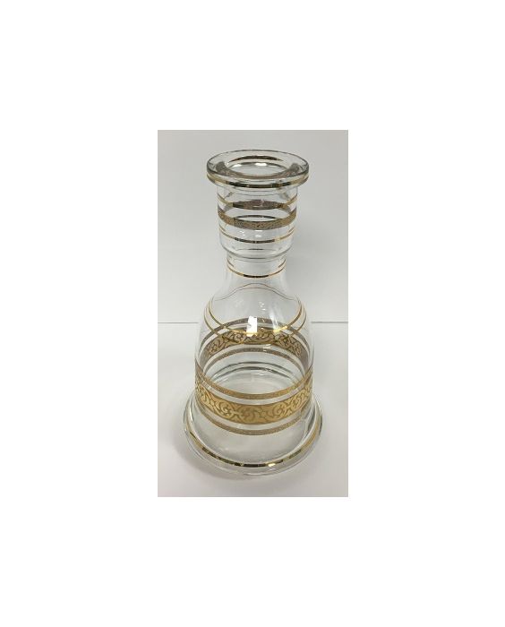 Zahrah Bohemian Glass Hookah Base Clear