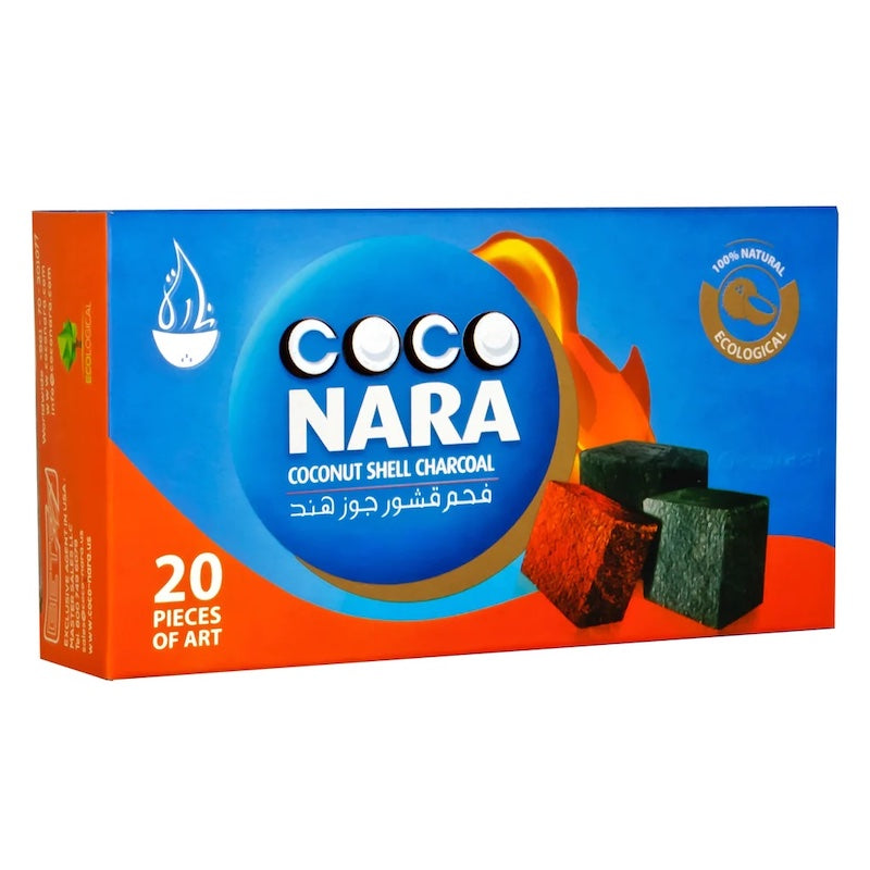 CocoNara Hookah Charcoal 20pc Flats