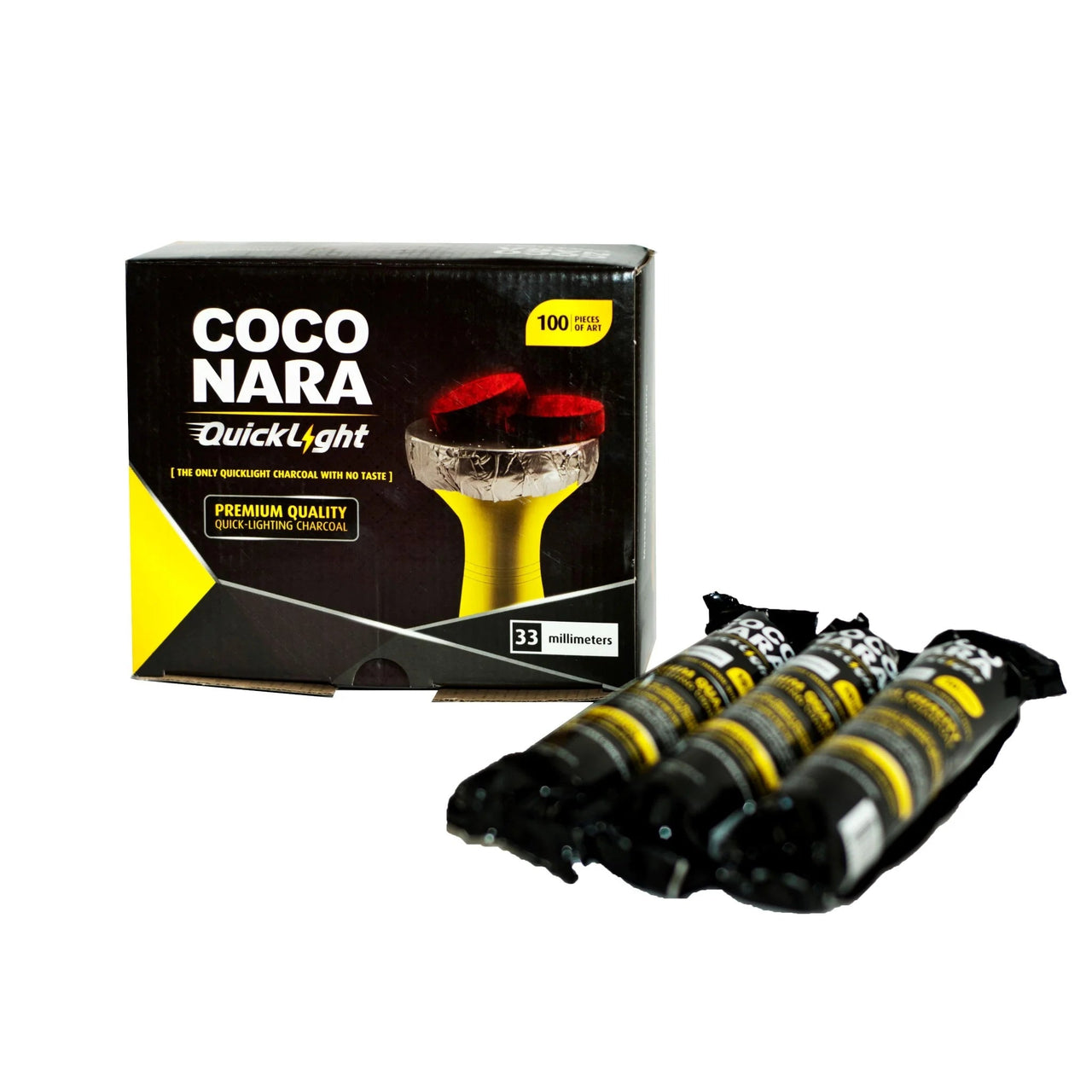 CocoNara Quicklight Hookah Charcoals 33mm Box