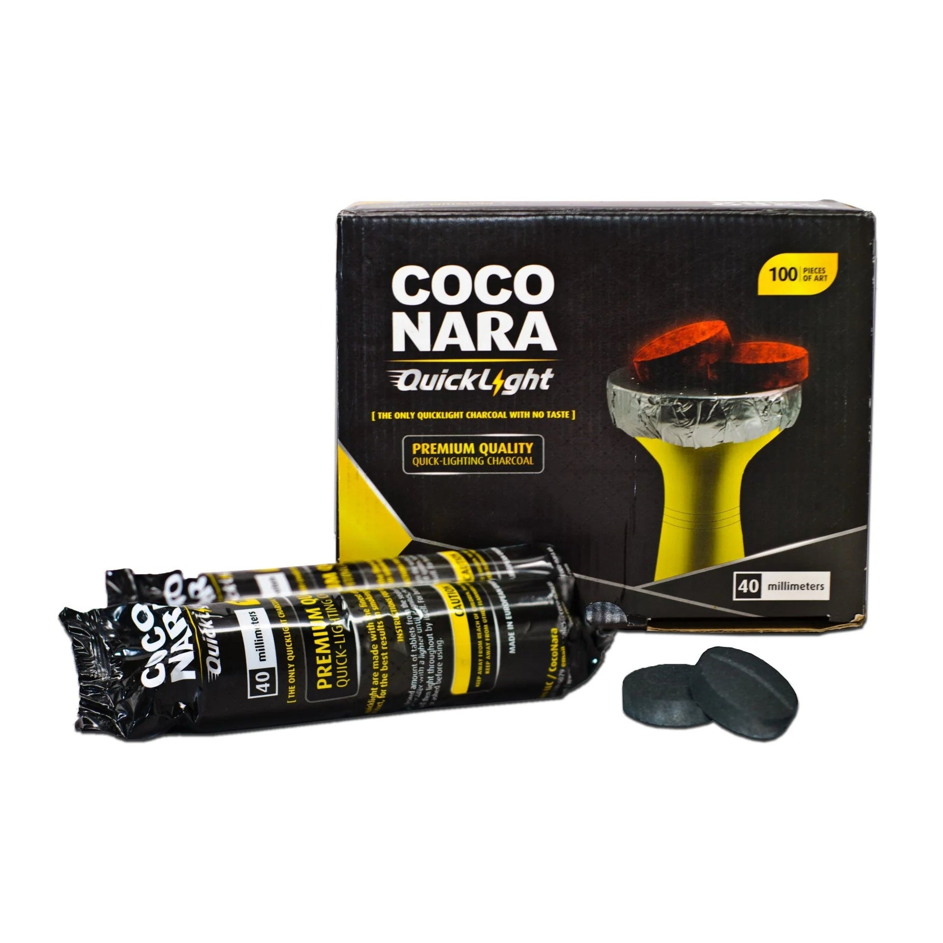 CocoNara Quicklight Hookah Charcoals 40mm Box