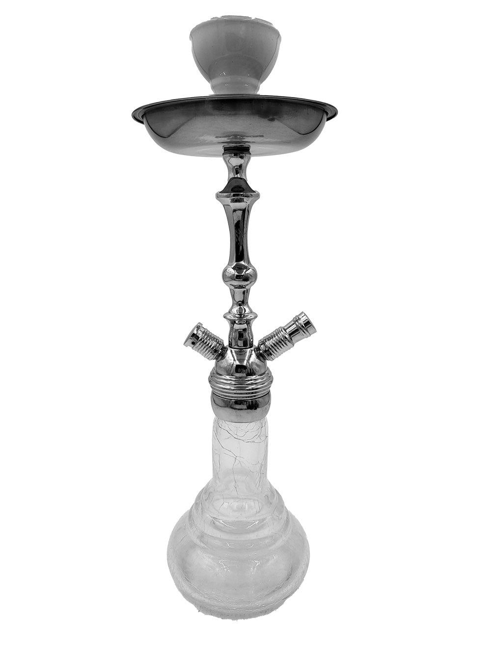 Zahrah Crack Base White Hookah 19"