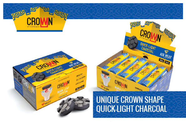 Crown Quick-Light Hookah Charcoal - Thehookah.com