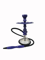 D Hookah Blue carbon fiber print stem bowl hose handle with clear base