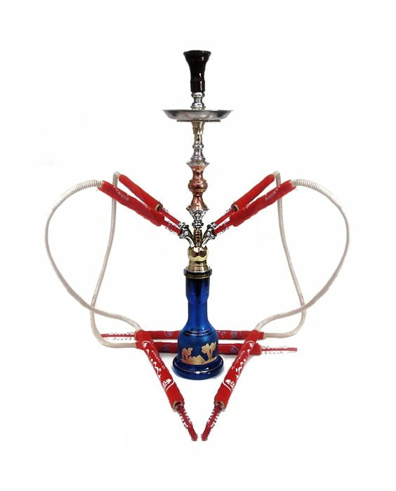 KM 4 Hose Trimetal Hookah 36"