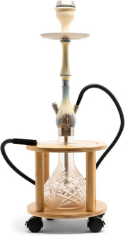 Hookah Stand Bamboo Natural
