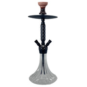 Hookah Station Dual Hose Hookah Black