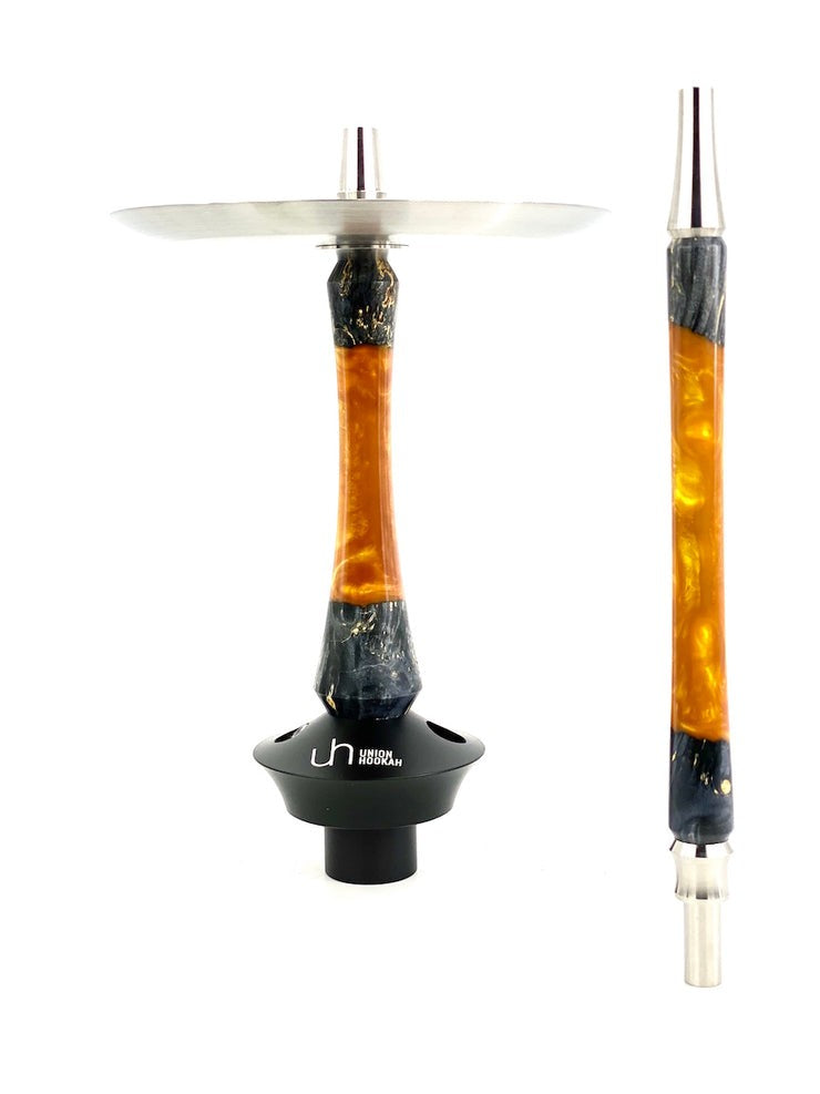 Union Sleek Hybrid Hookah Stem Amber/Black