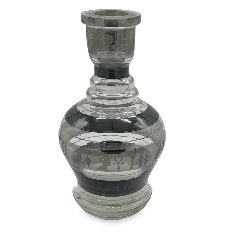 Egyptian Jumbo Hookah Base - Black Stripes