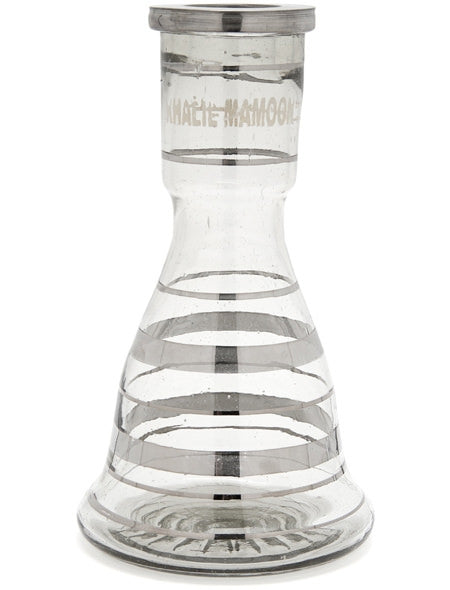 KM Mini Hookah Glass Base - Silver