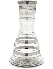 KM Mini Hookah Glass Base - Silver