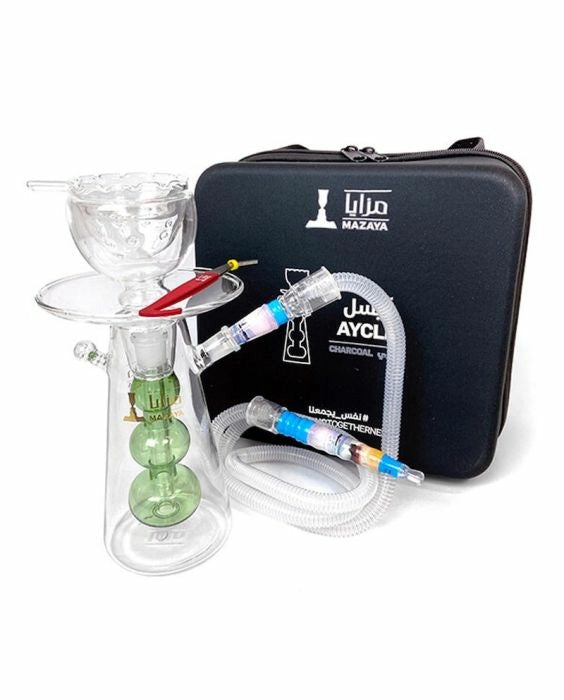 Mazaya Aycle Glass Hookah with Case